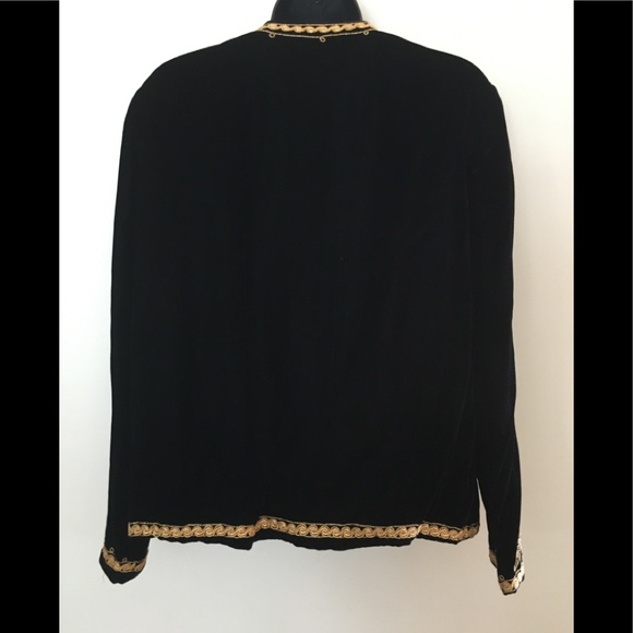 Vintage Velvet with Gold Trim Evening Jacket - Picture 3 of 8